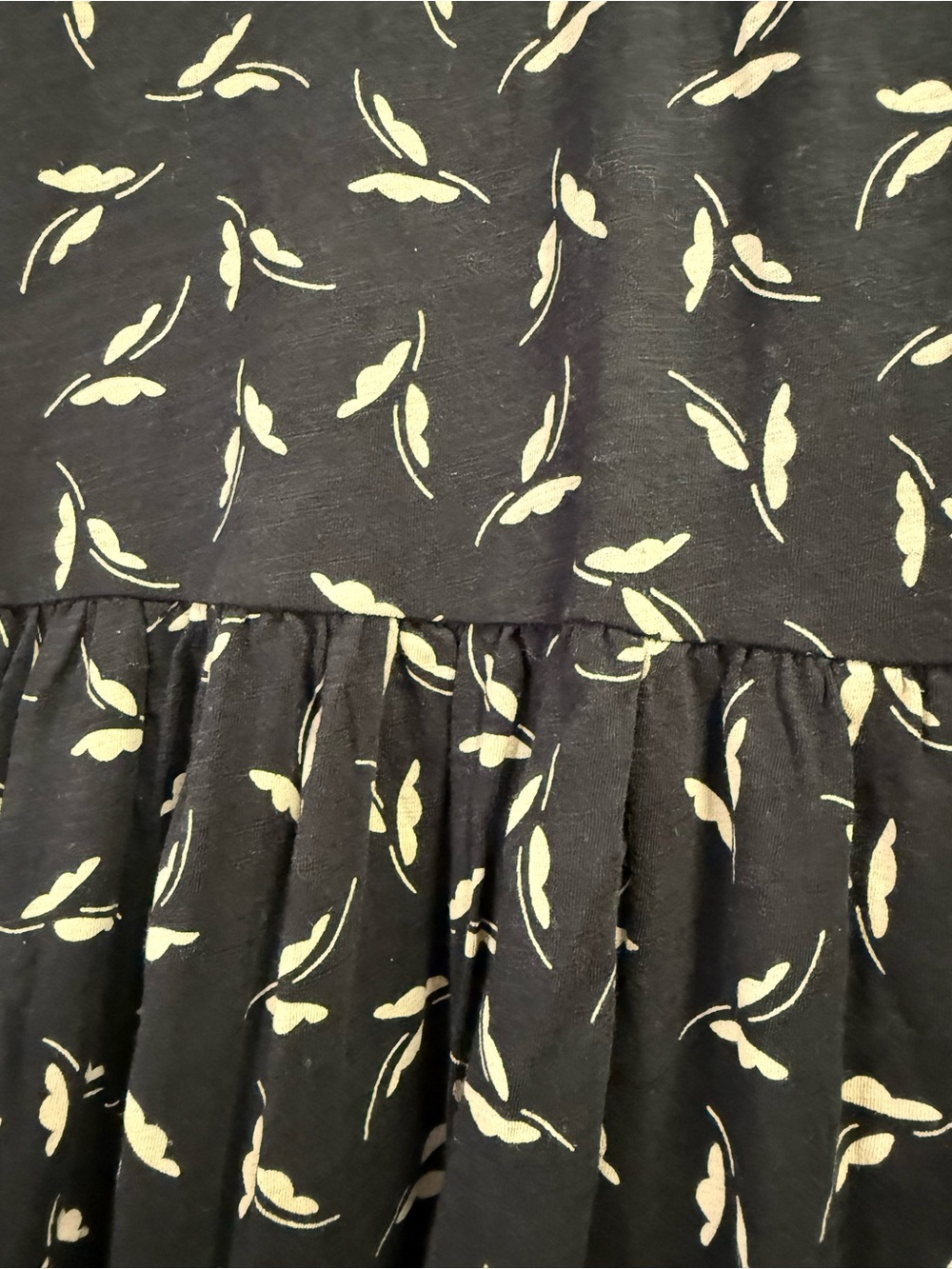 Anthropologie Maeve Winona women size  S Black Printed Peasant Tunic Blouse - Picture 5 of 7